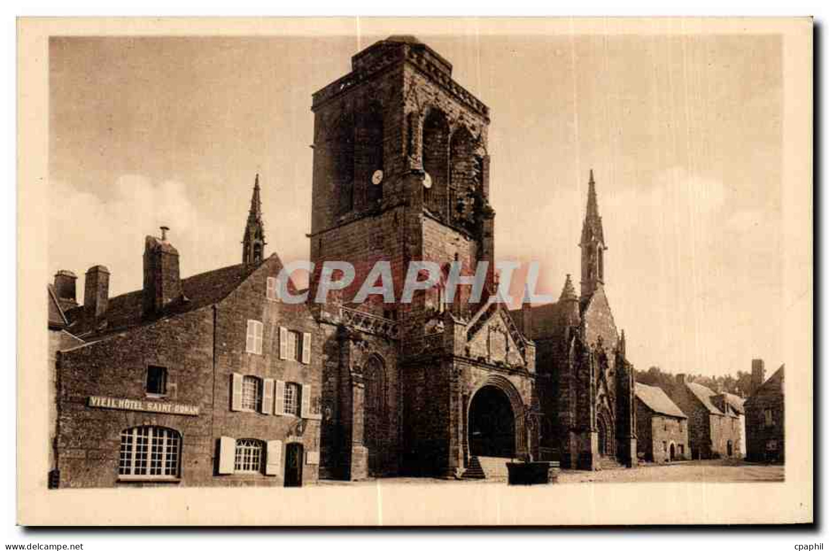 CPA Locronan Finistere L Eglise