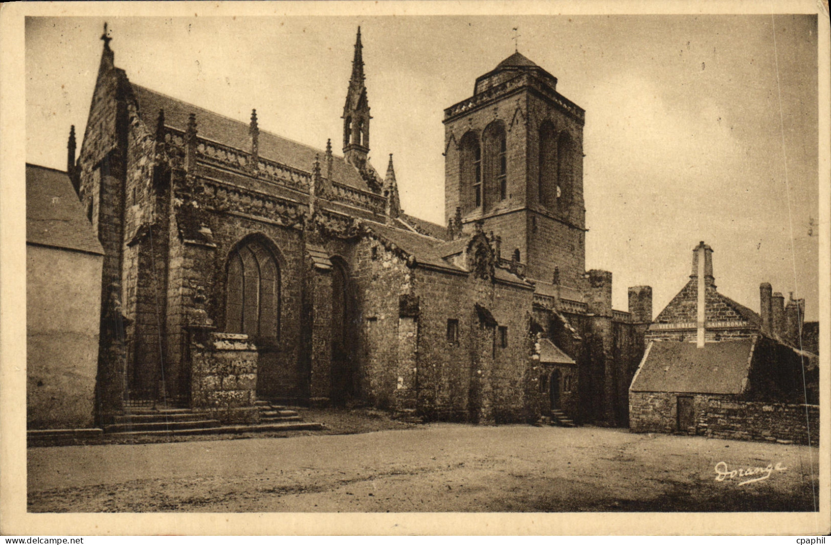 CPA Locronan L Eglise
