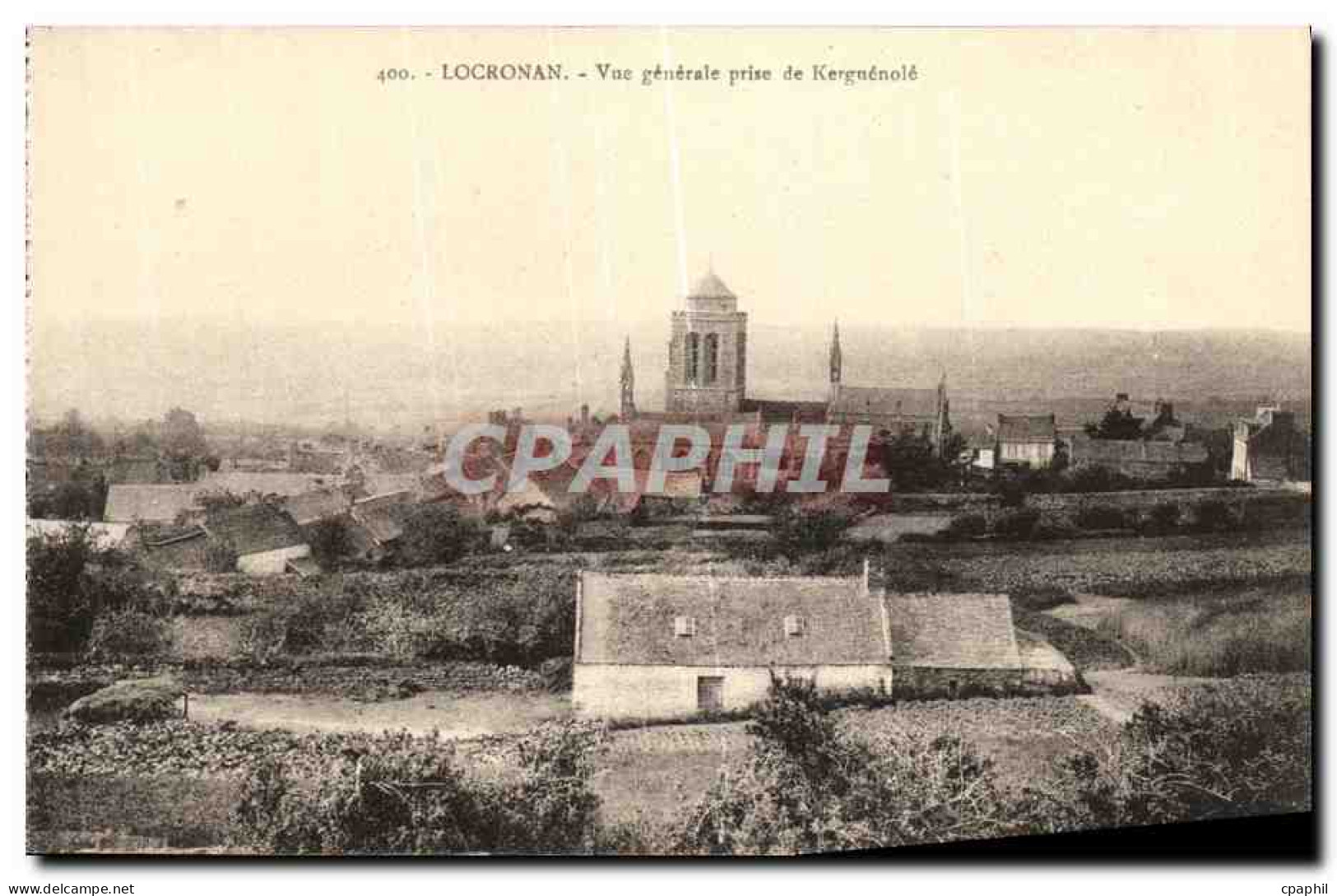CPA Locronan Vue Generale prise de Kerguenole