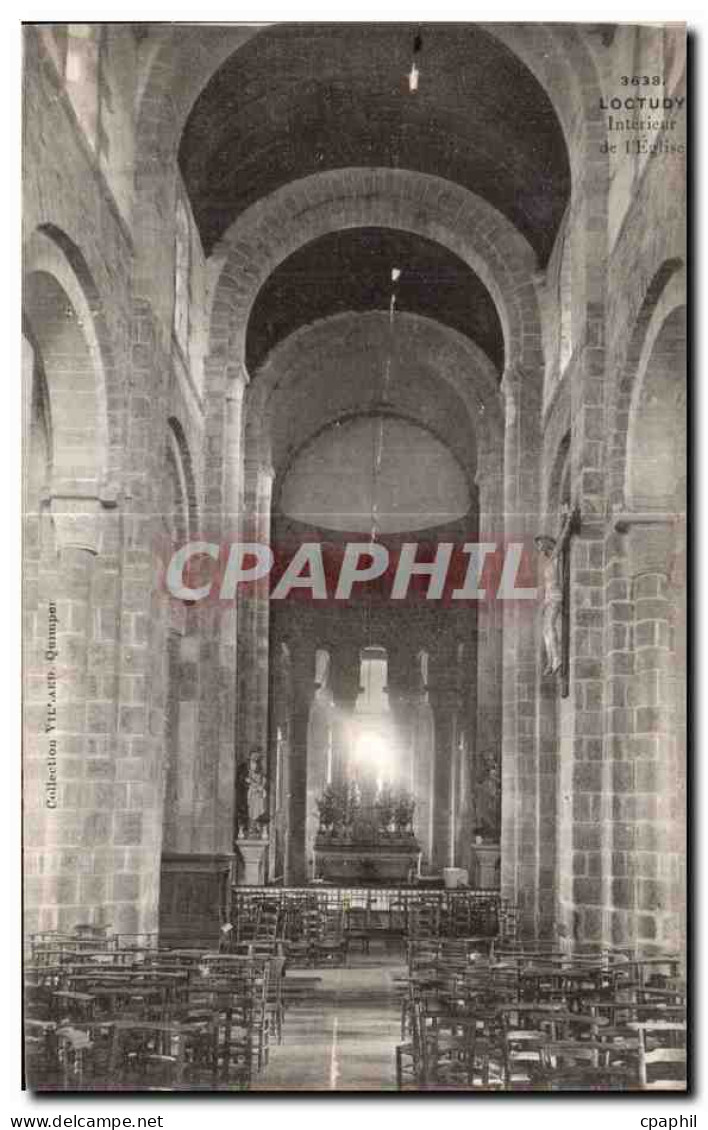 CPA Loctudy Interieur de I Eglise