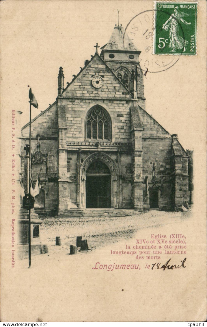 CPA Longjumeau Eglise