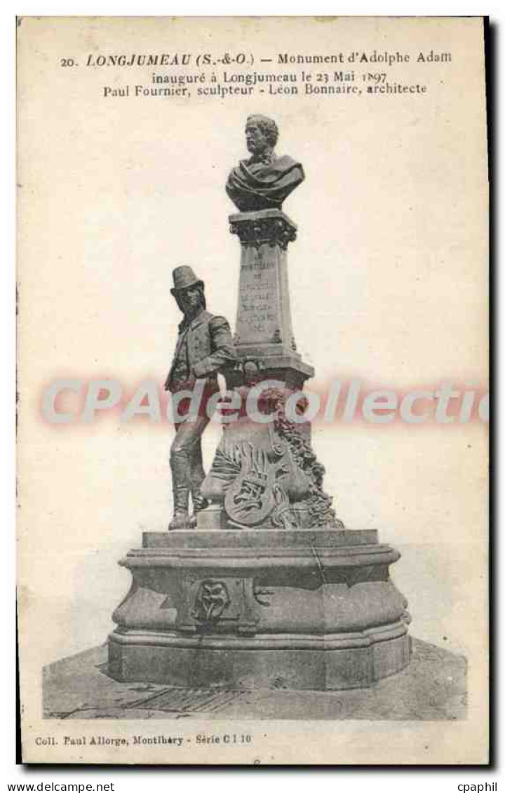 CPA Longjumeau Monument D'Adolphe Adam
