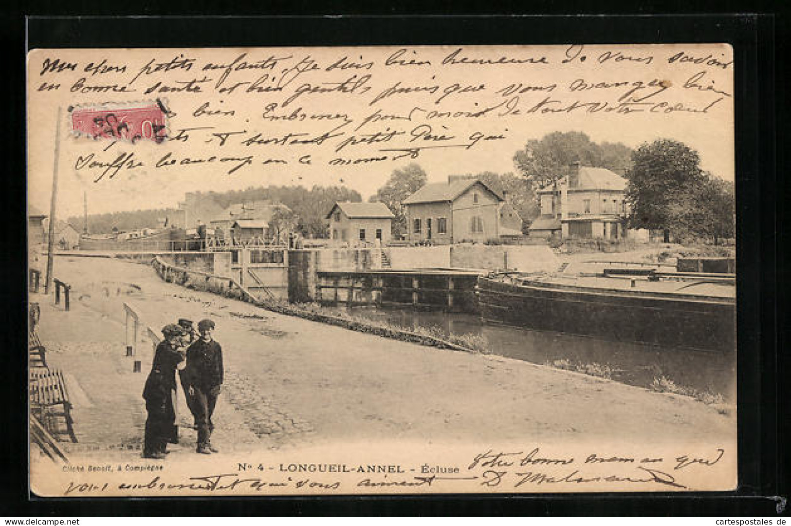 CPA Longueil-Annel, Écluse