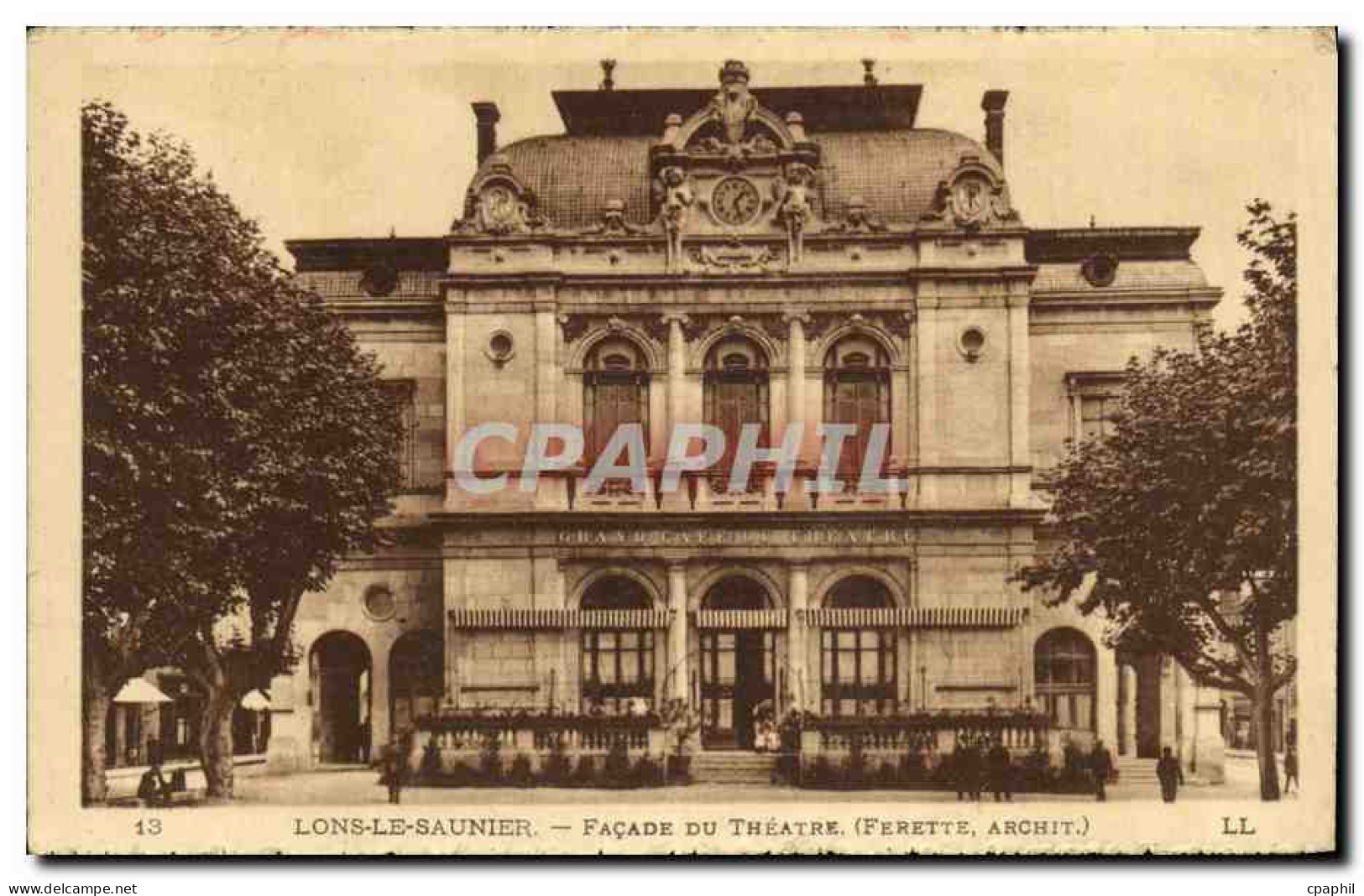 CPA Lons le Saunier Facade du Theatre