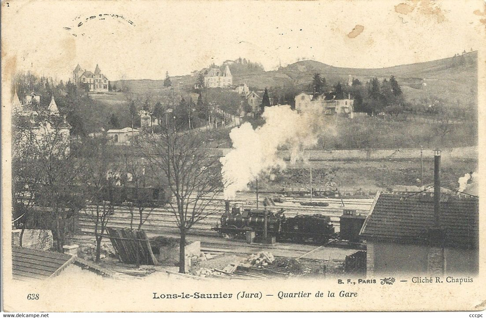CPA Lons-Le-Saunier Quartier de la Gare