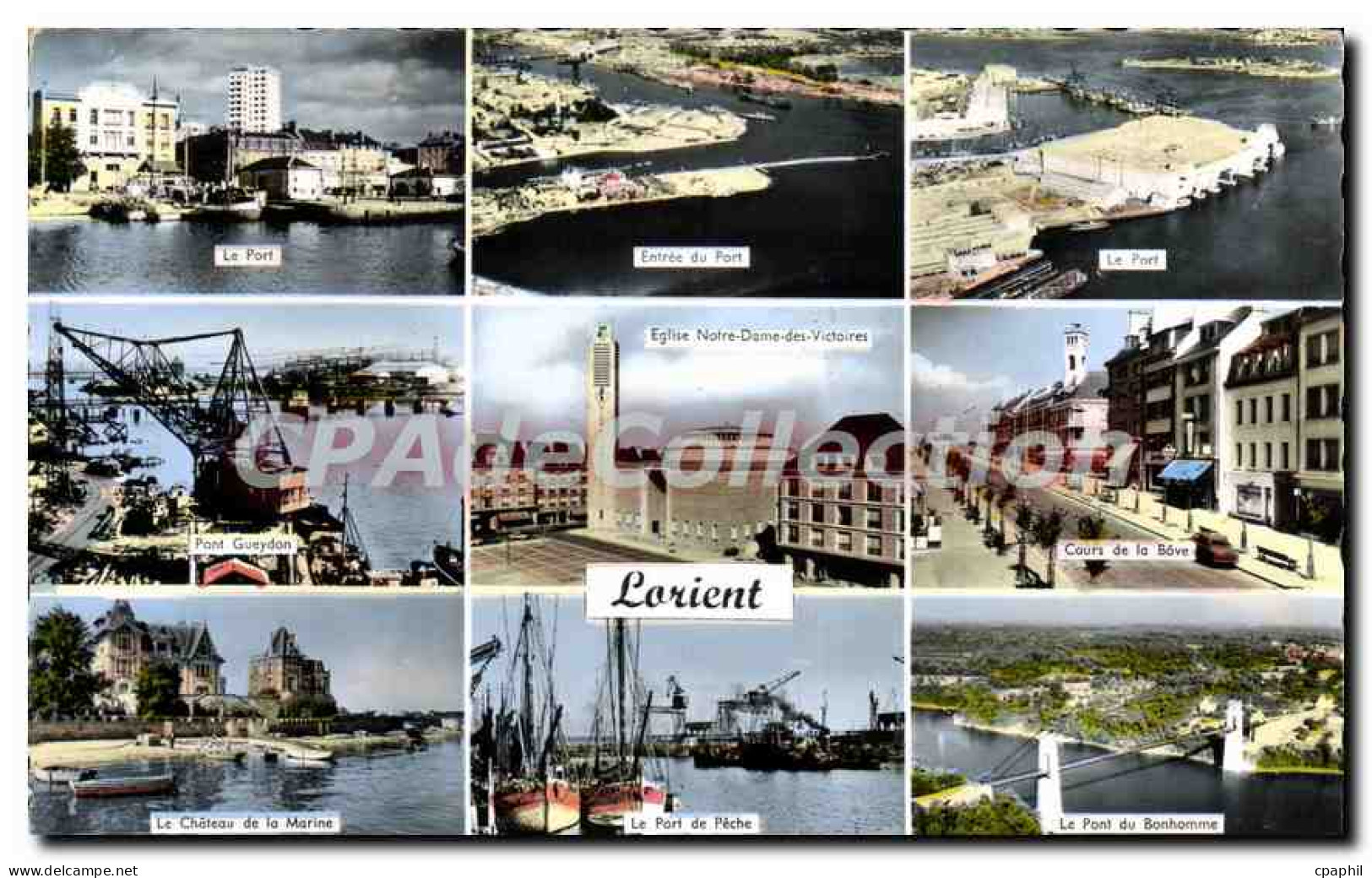 CPA Lorient port église château