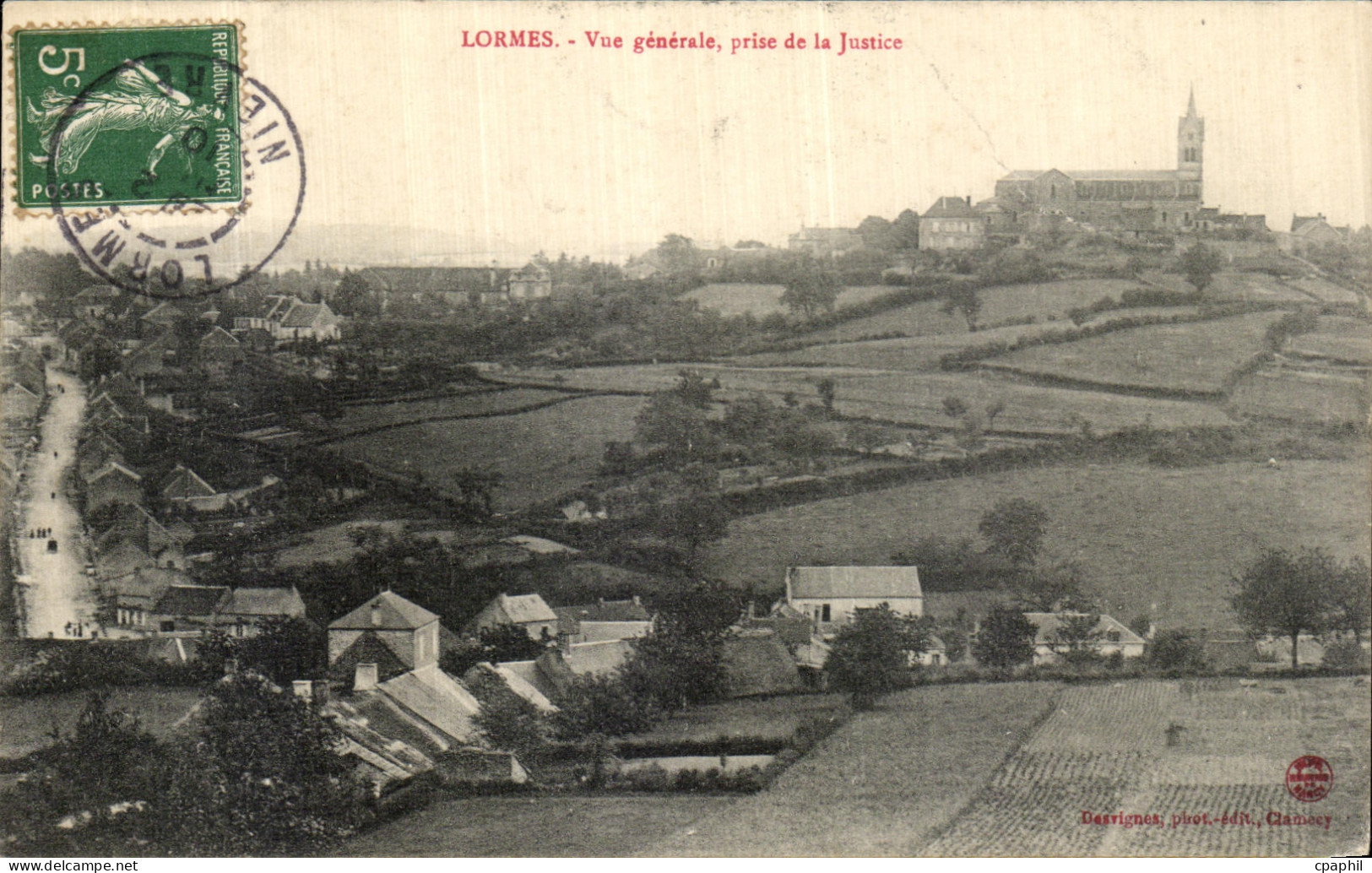 CPA Lormes Vue Generale Prise de la Justice