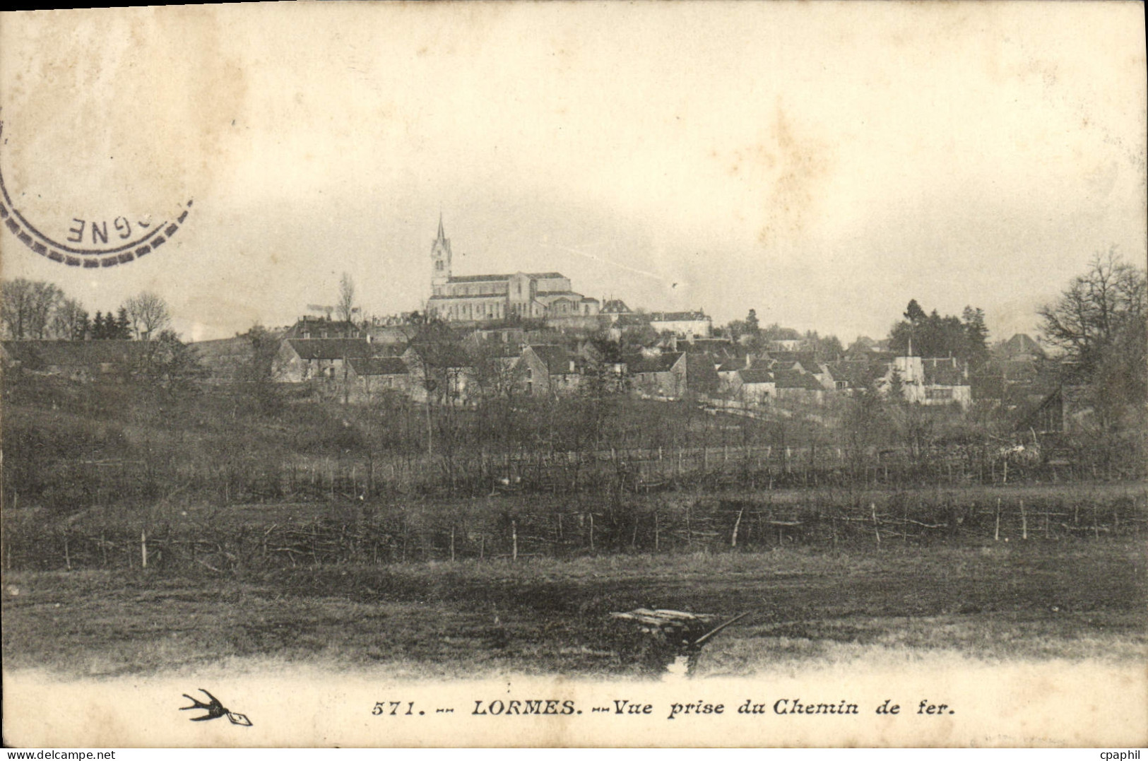 CPA Lormes Vue Prise du Chemin de Fer