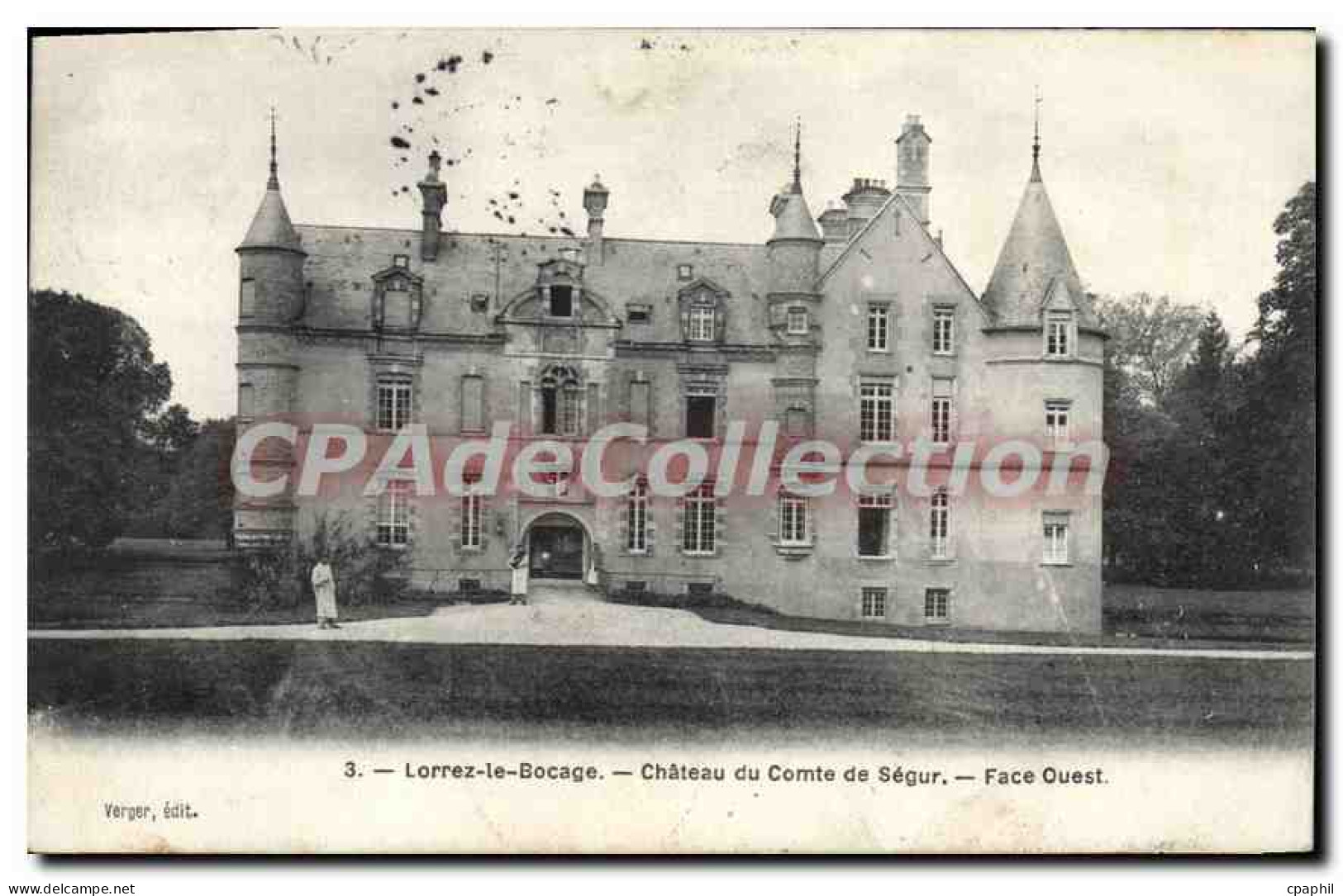 CPA Lorrez le Bocage chateau du Comte de Segur face Ouest