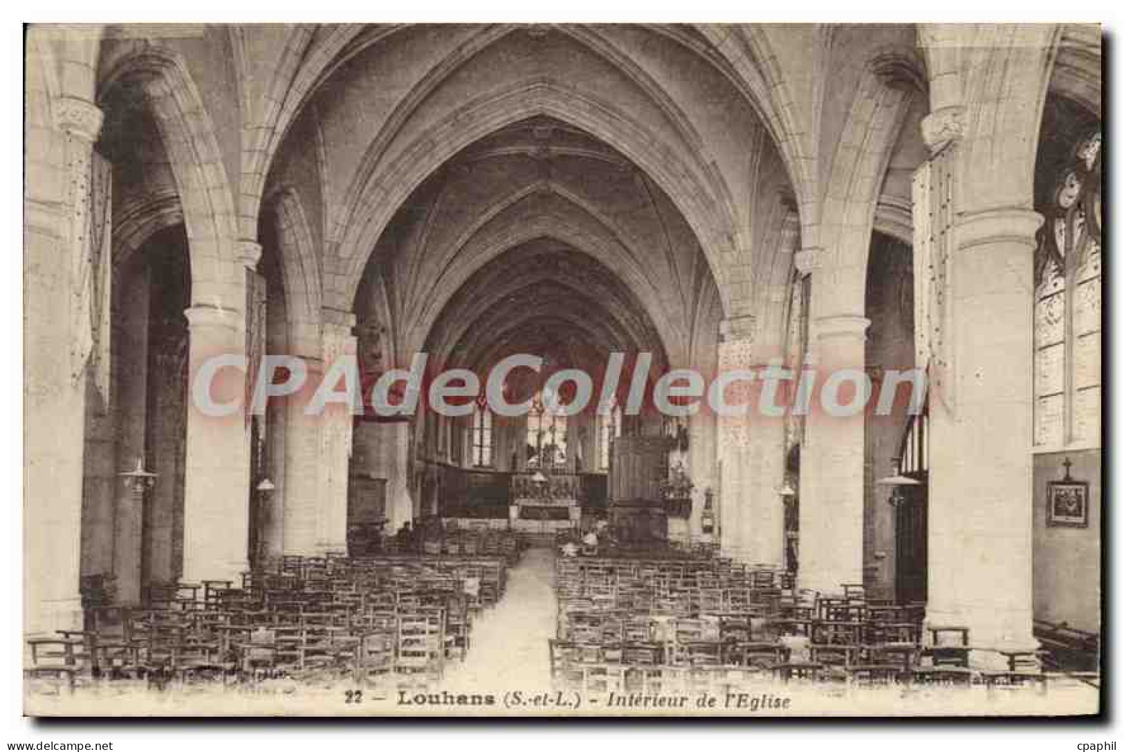 CPA Louhans Interieur de l'Eglise