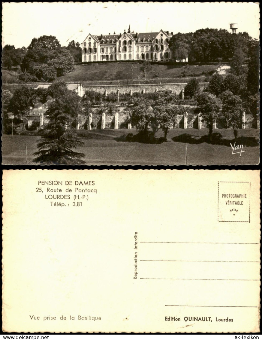 CPA Lourdes Lorda Pension de Dames, Route de Pontacq 1950