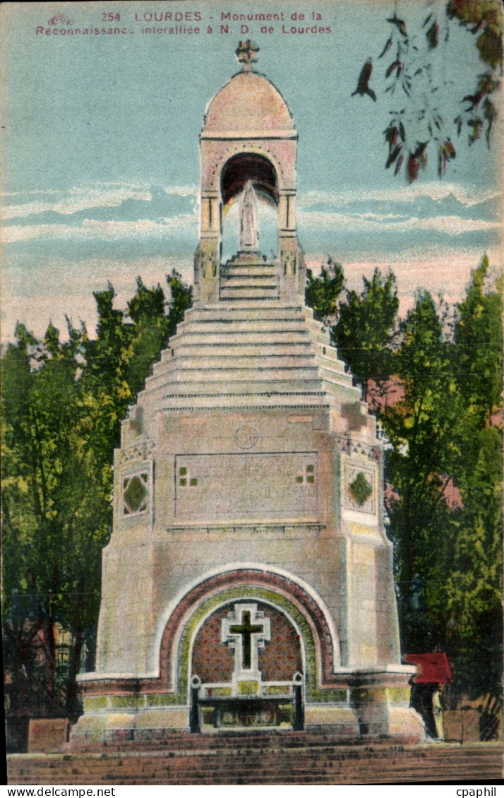 CPA Lourdes Monument de la Reconnaissance a N D de Lourdes