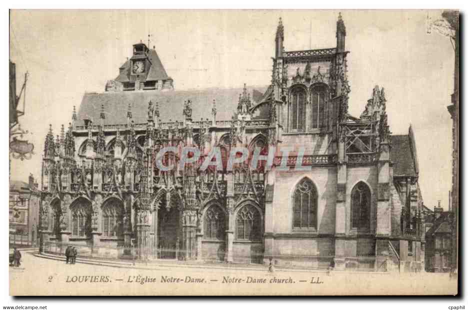 CPA Louviers l'eglise Notre Dame