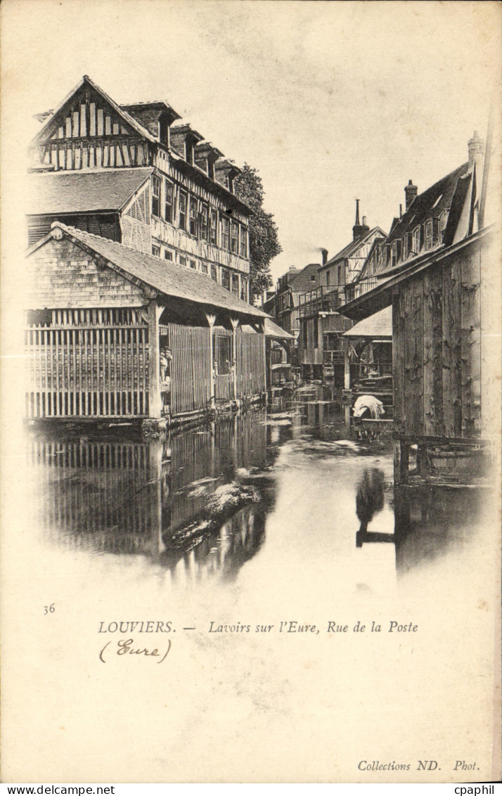 CPA Louviers Louviers sur l Eure Rue de la Poste