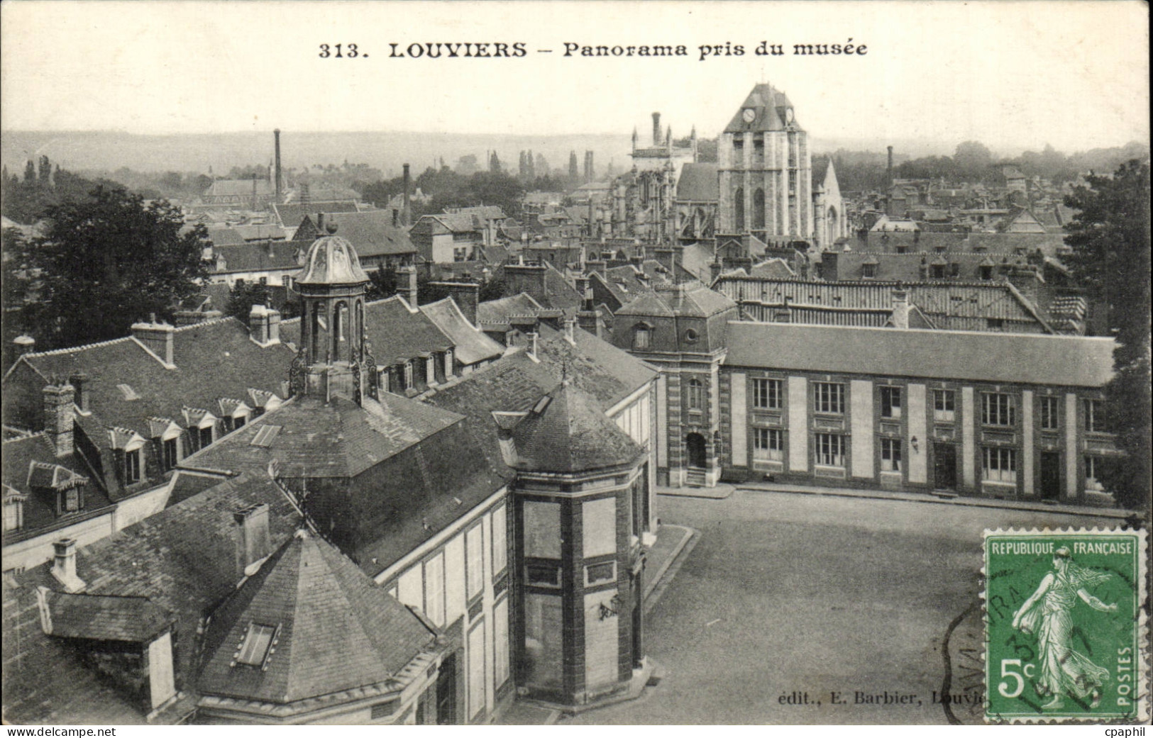 CPA Louviers Panorama pris du musee