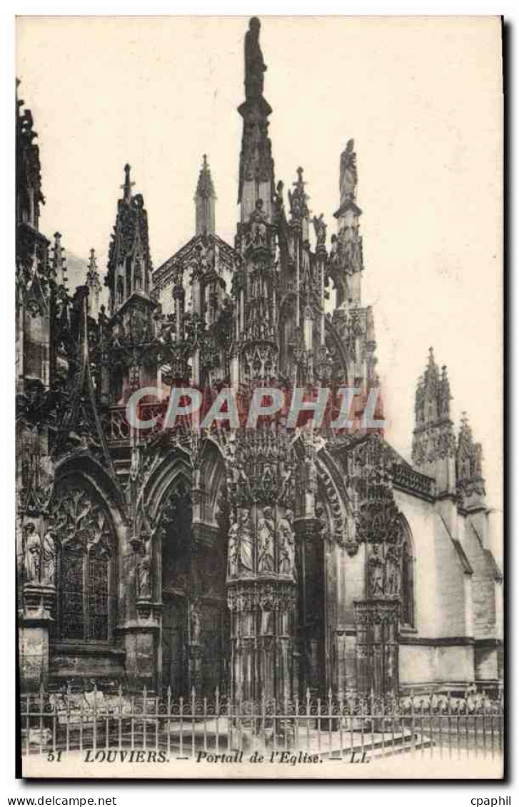 CPA Louviers Portail de L'Eglise