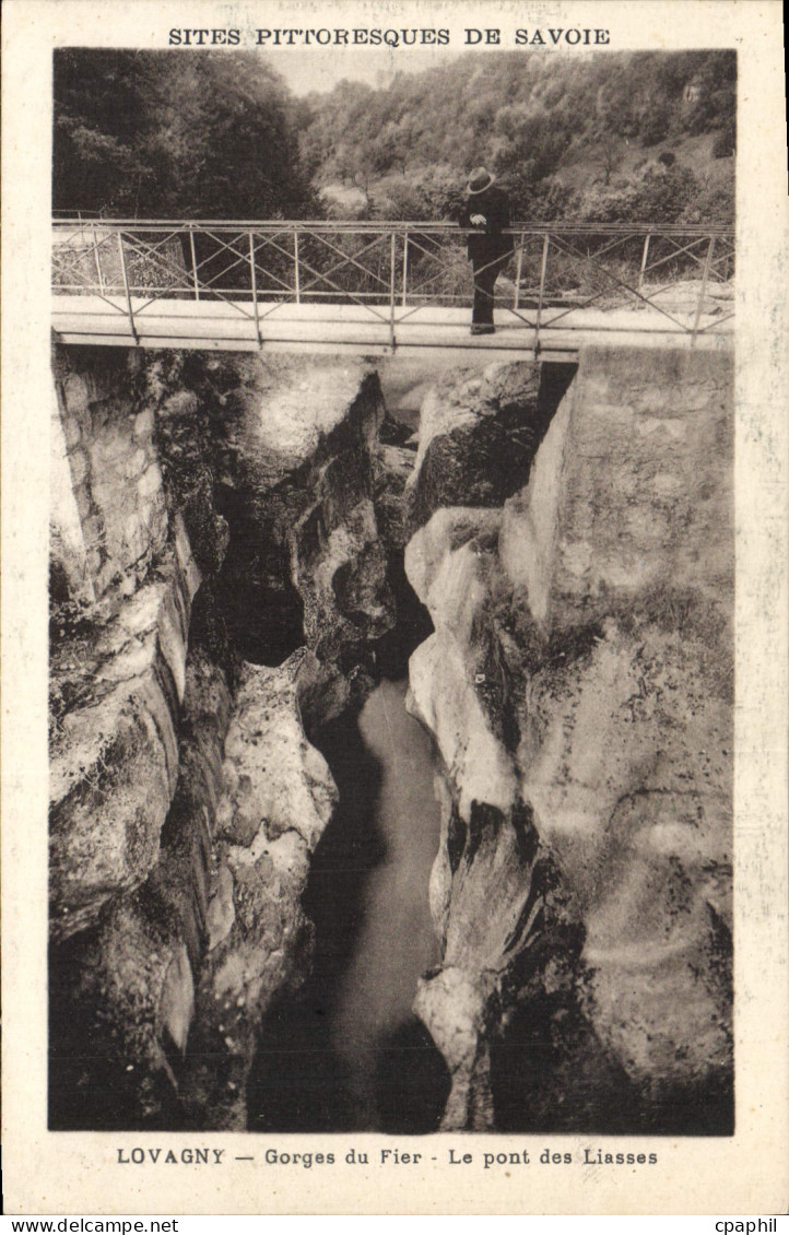 CPA Lovagny Gorges du Fier Le pont des Liasses