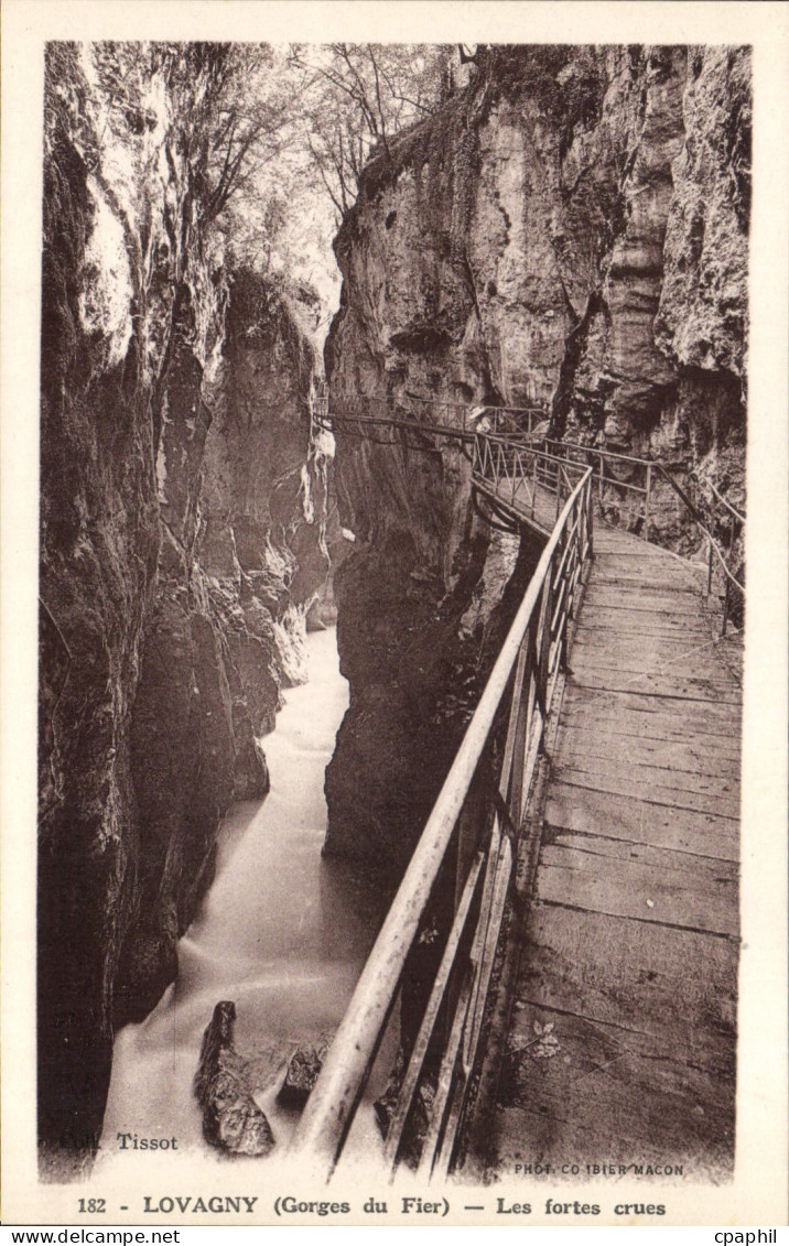 CPA Lovagny Gorges du Fier Les Fortes Crues