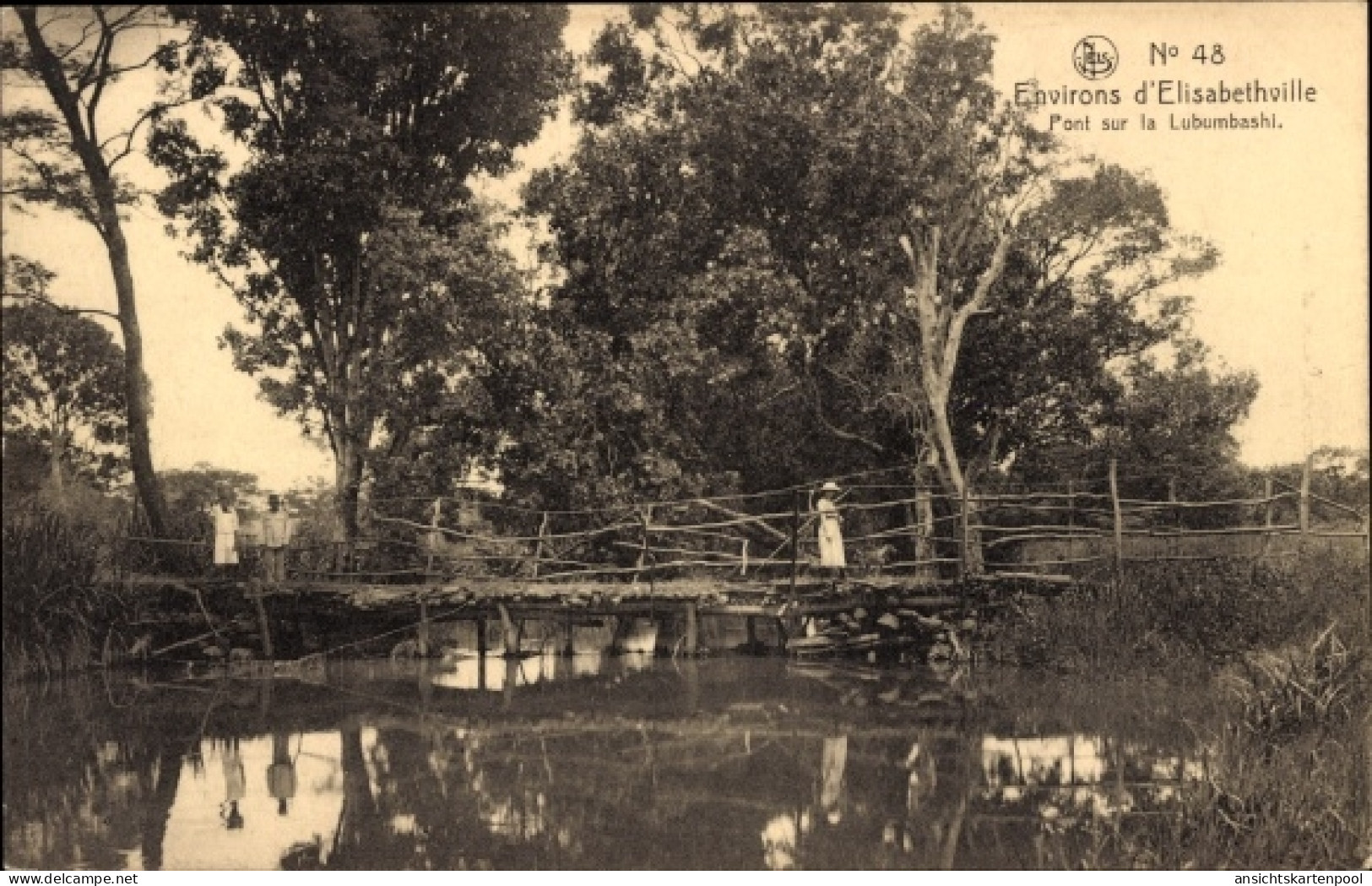 CPA Lubumbashi Elisabethville DR Kongo Zaire, Brücke am Lubumbashi