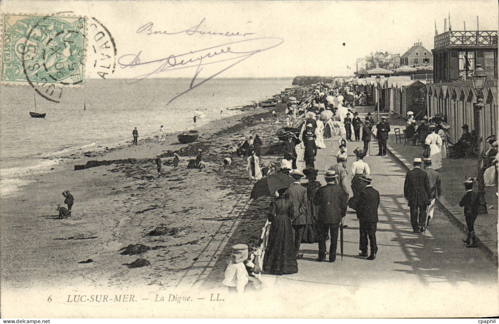 CPA Luc sur mer sur la digue
