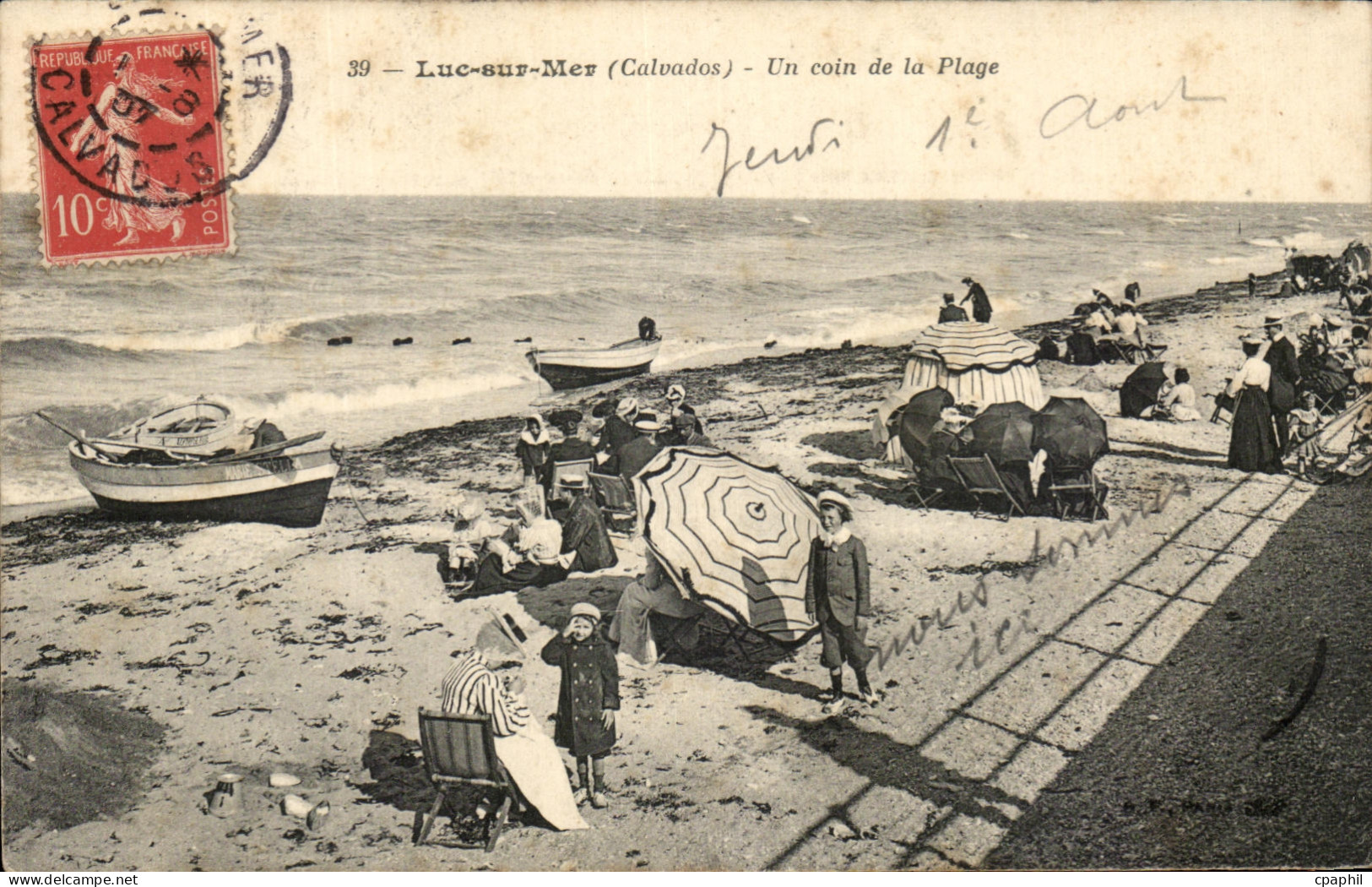 CPA Luc Sur Mer Un coin de la Plage