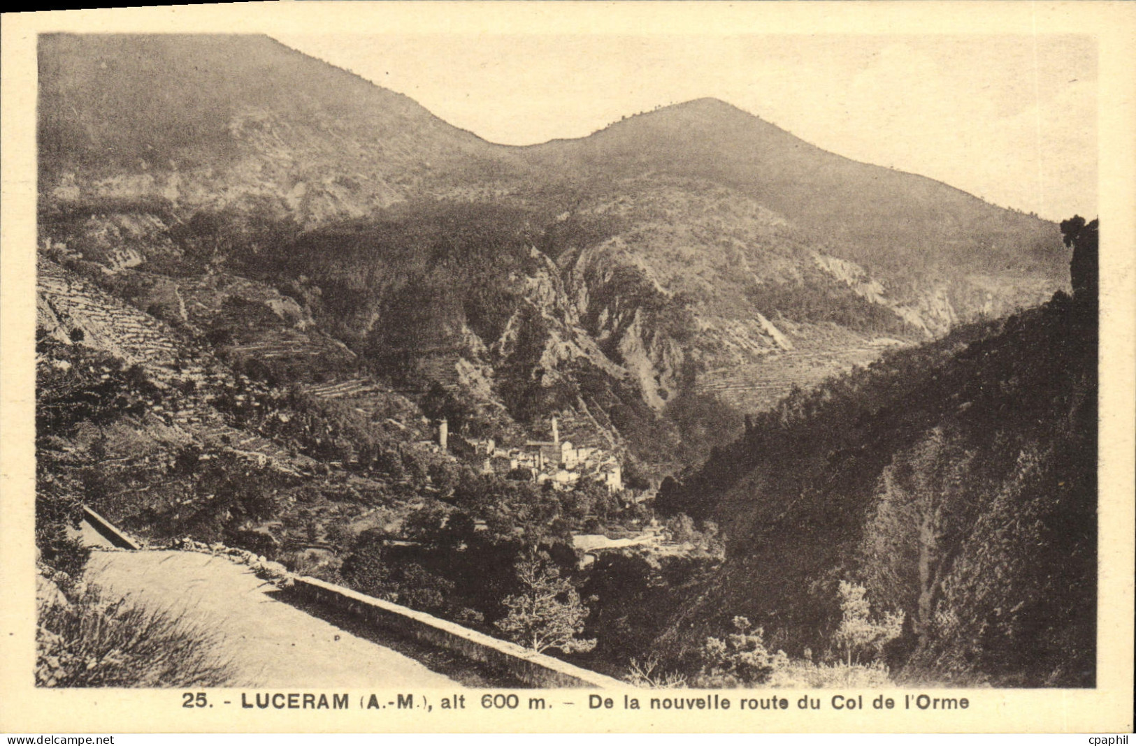 CPA Luceram De La Nouvelle Route du Col de L'Orme