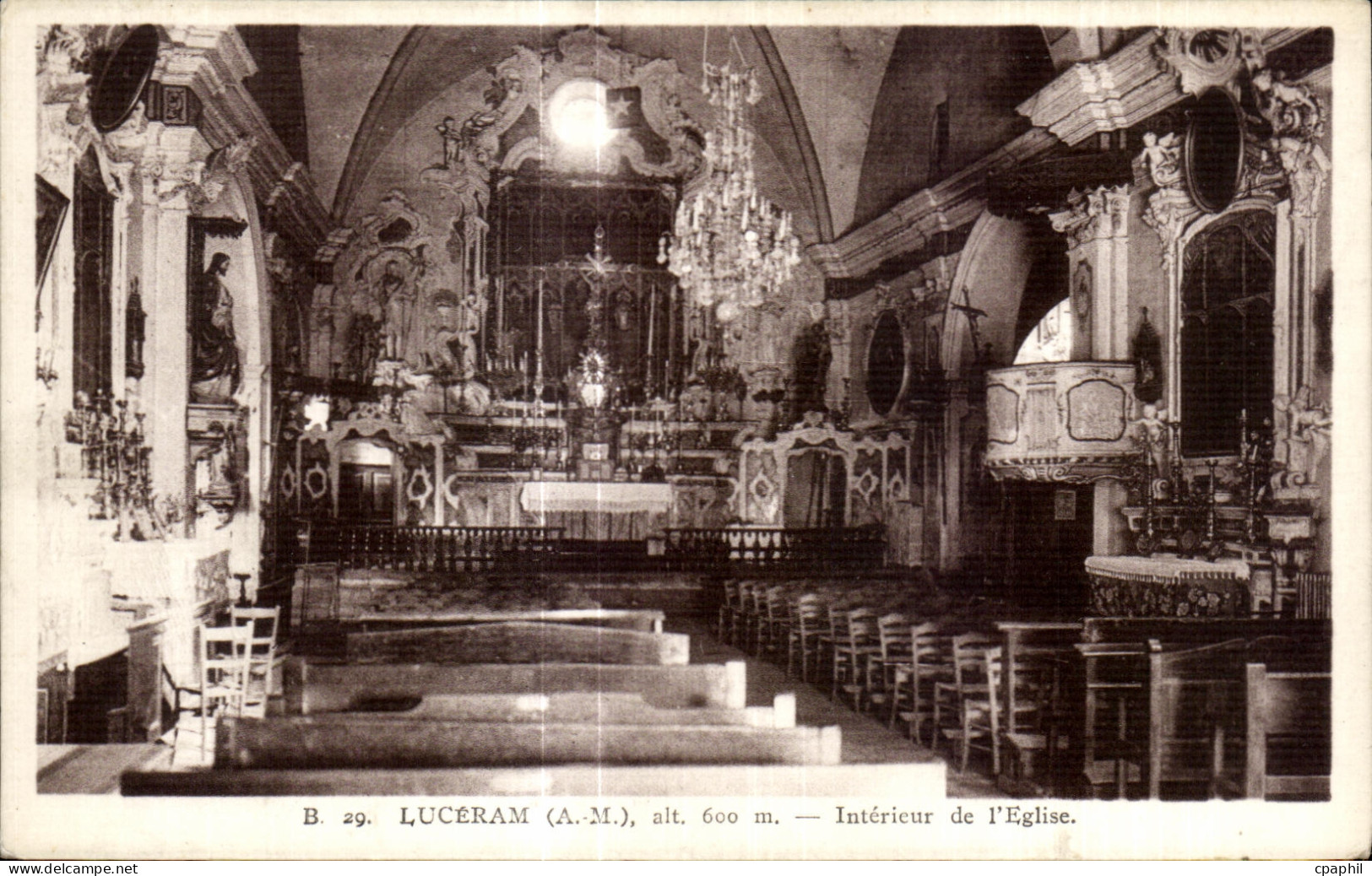 CPA Luceram Interieur de I Eglise
