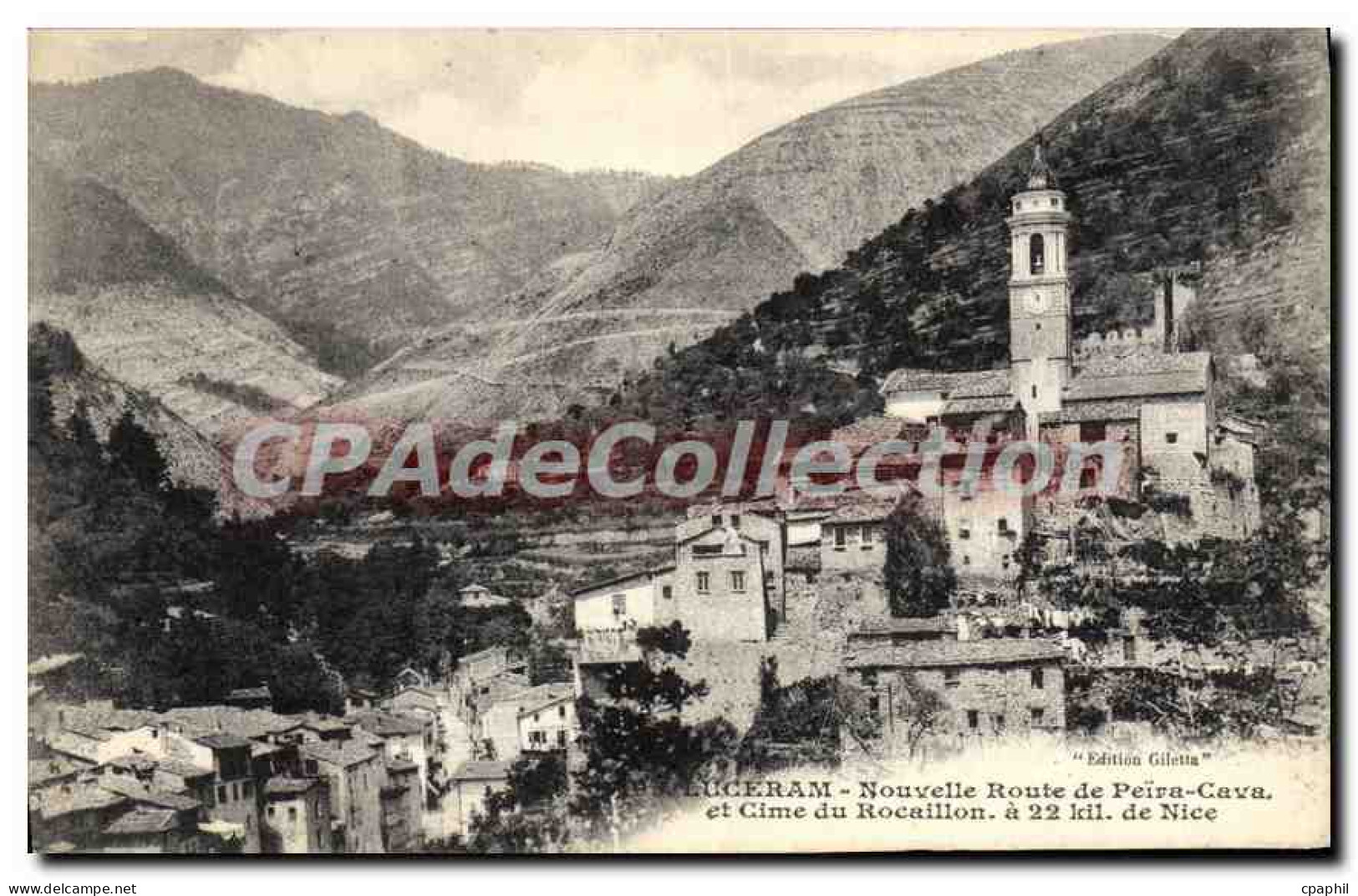 CPA Luceram Nouvelle Route De Peira Cava