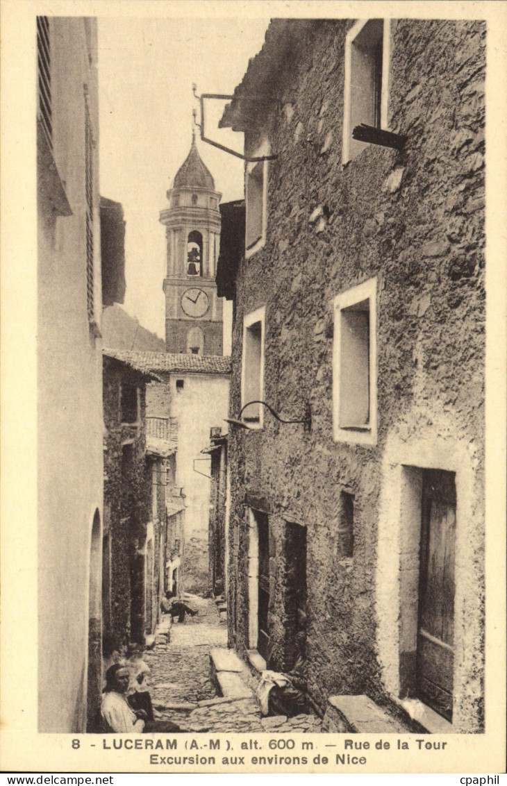 CPA Luceram Rue de la Tour Excursions aux environs de Nice