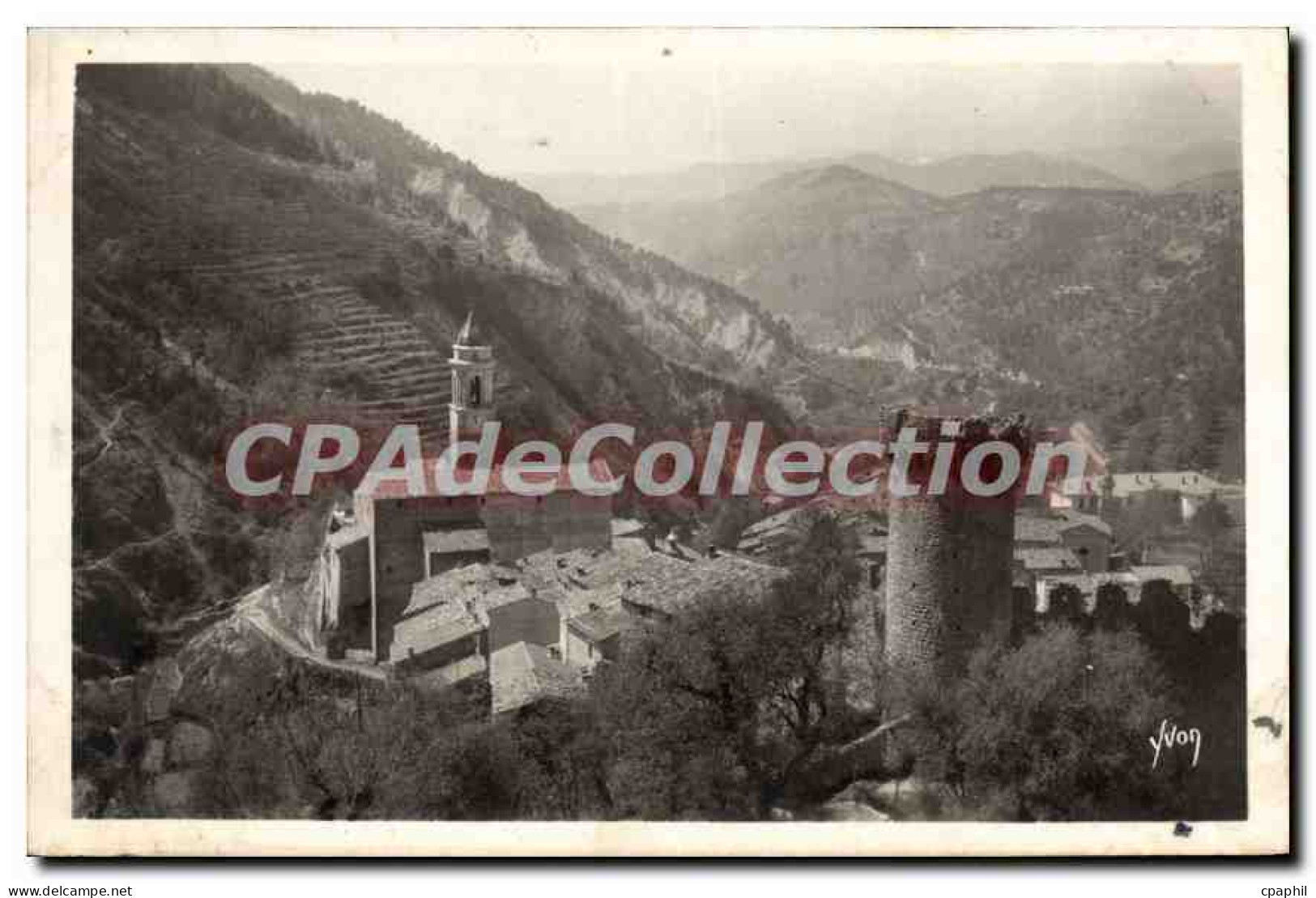 CPA Luceram Un Nid D'Aigle Mediterraneen