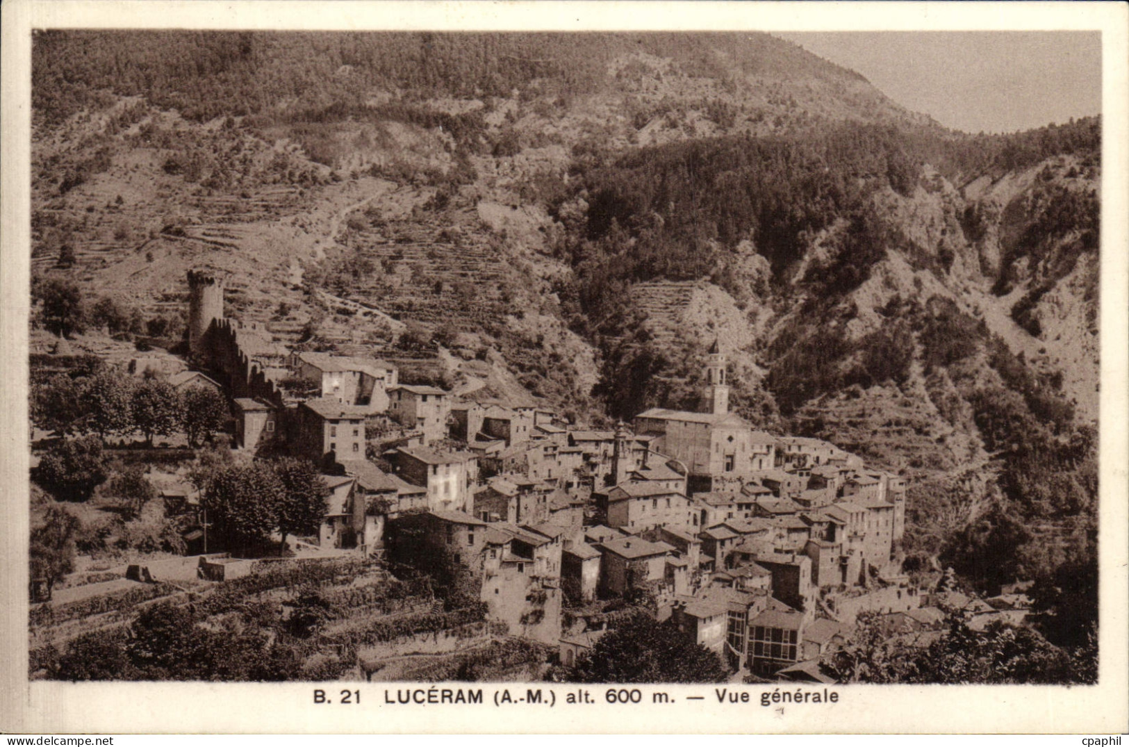 CPA Luceram Vue Generale