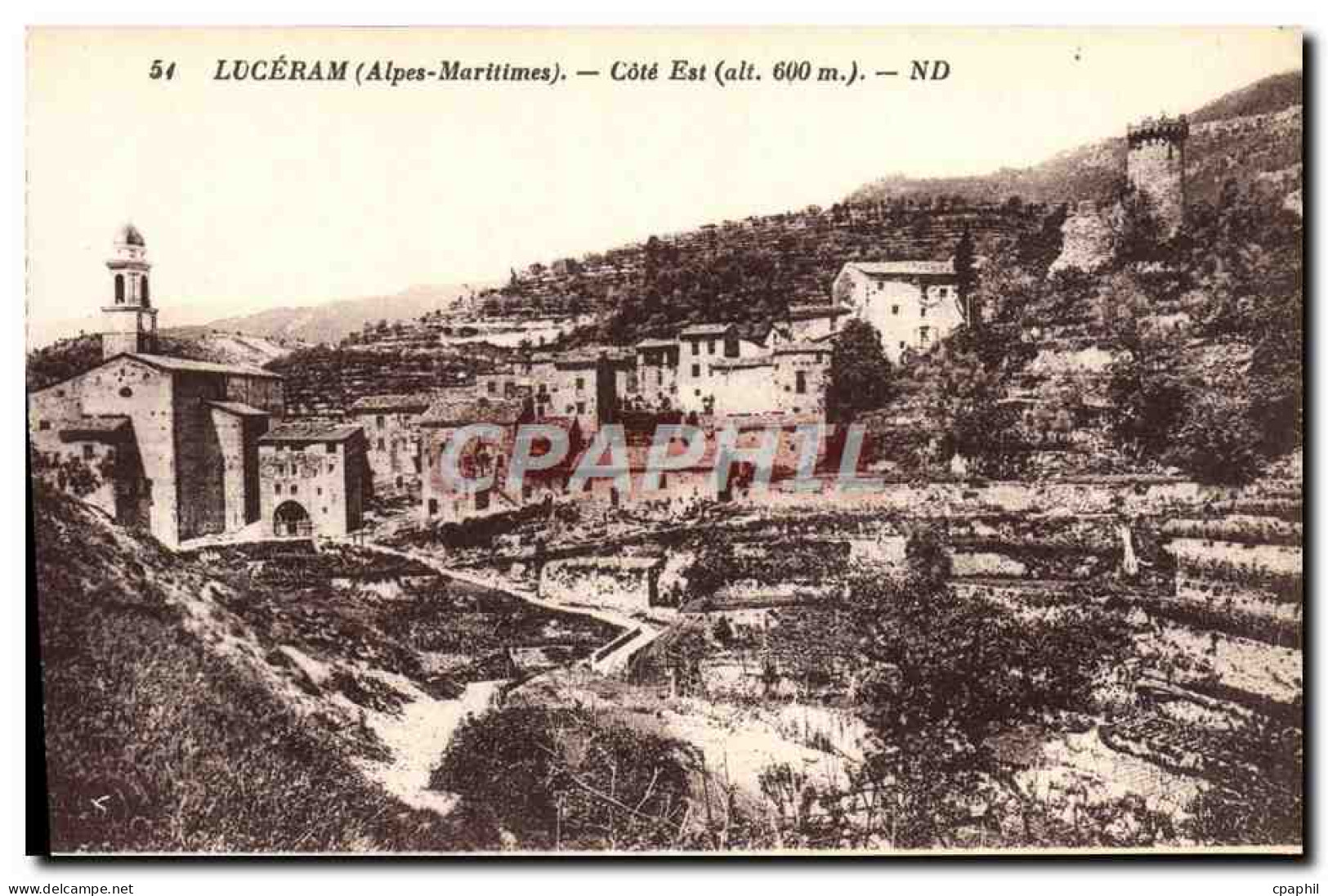 CPA Luceram Vue Generale