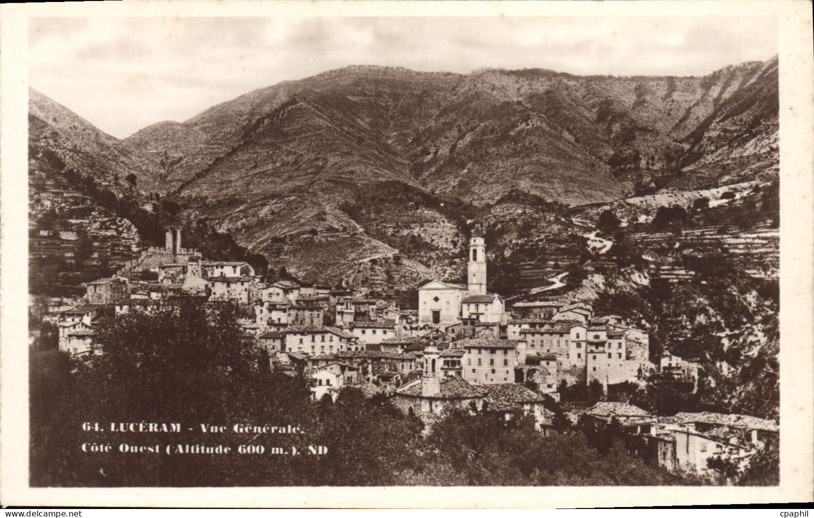 CPA Luceram Vue Generale Cote Ouest