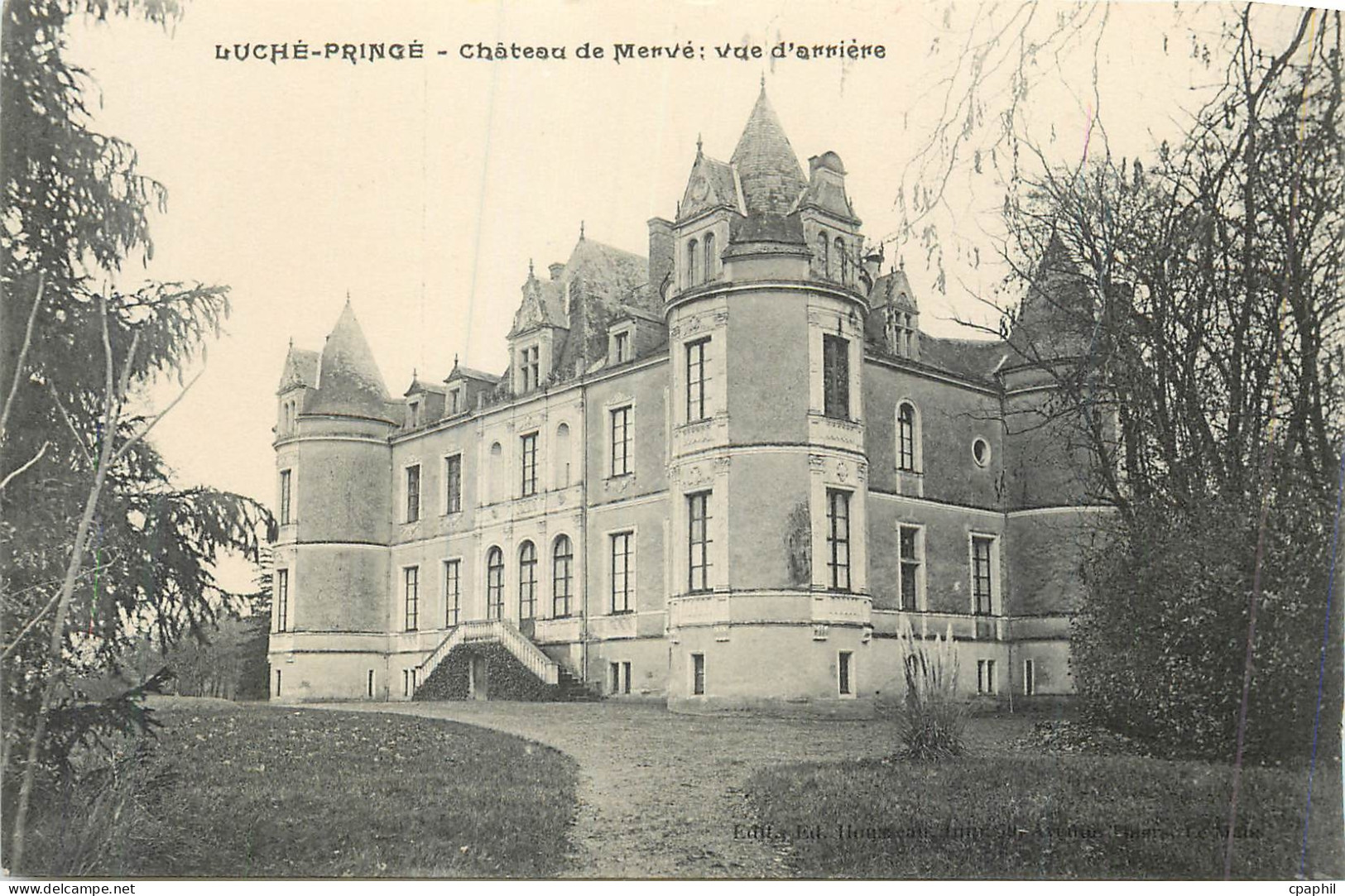 CPA Luche Pringe Chateau de Menve Vue d'Arrierre