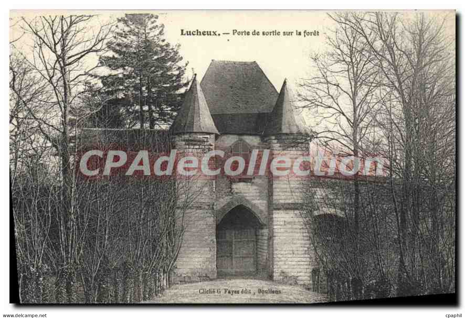 CPA Lucheux Porte de sortie sur la foret