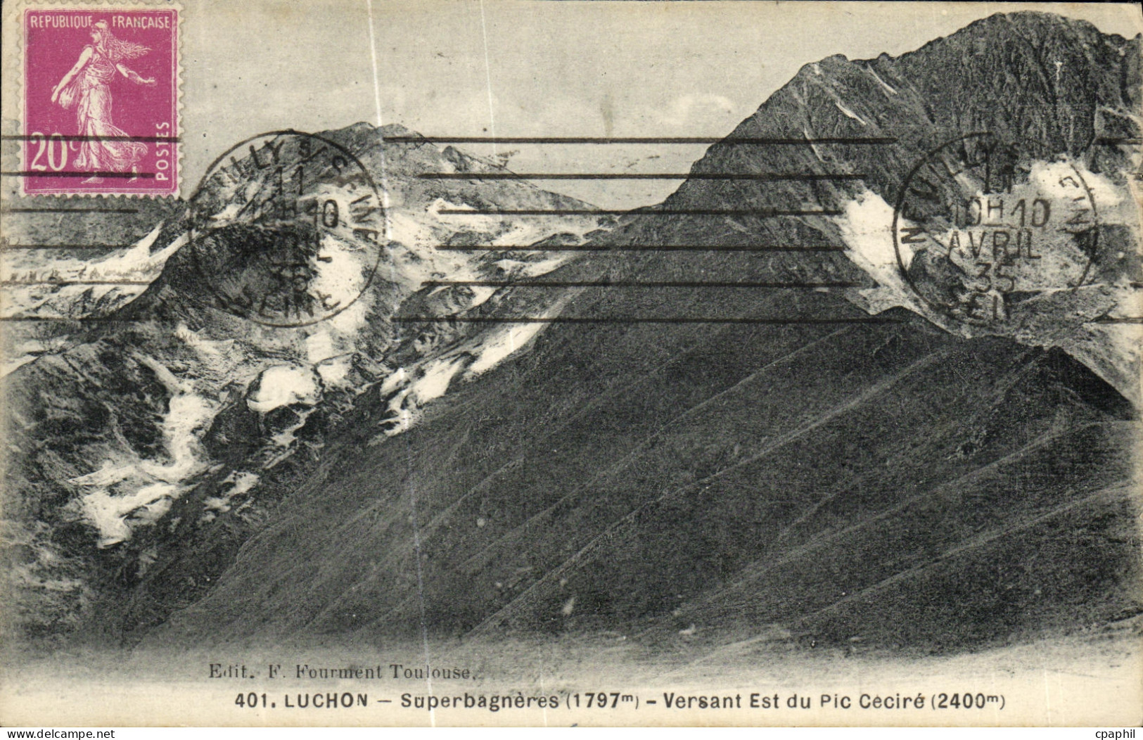 CPA Luchon Superbagneres Versant Est Du Pic Cecire