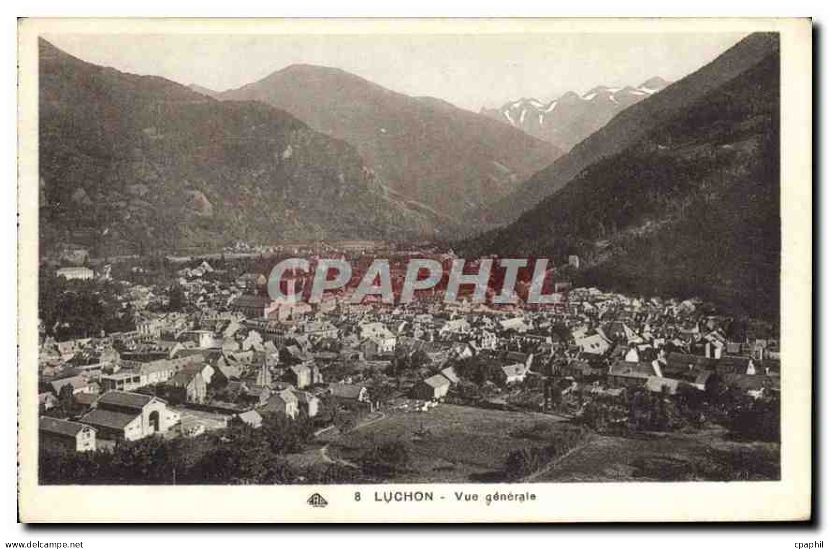 CPA Luchon Vue generale