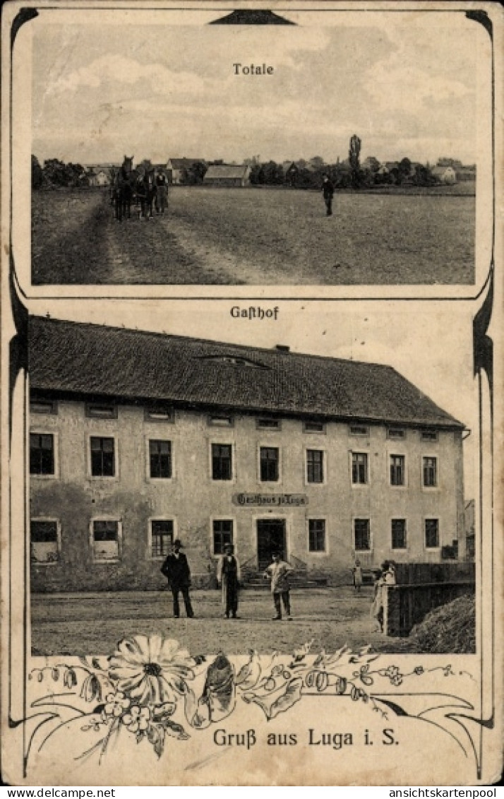 CPA Luga Neschwitz in der Oberlausitz Sachsen, Gesamtansicht, Gasthof