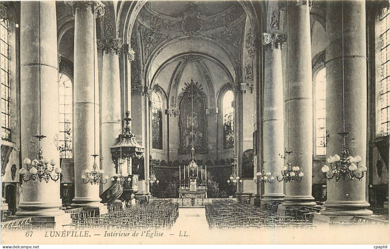 CPA Luneville Interieur de l'Eglise