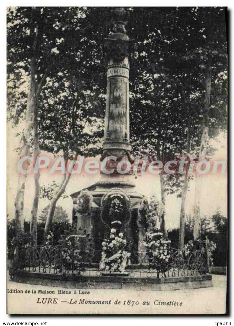 CPA Lure Le Monument De 1870 Au Cimetiere