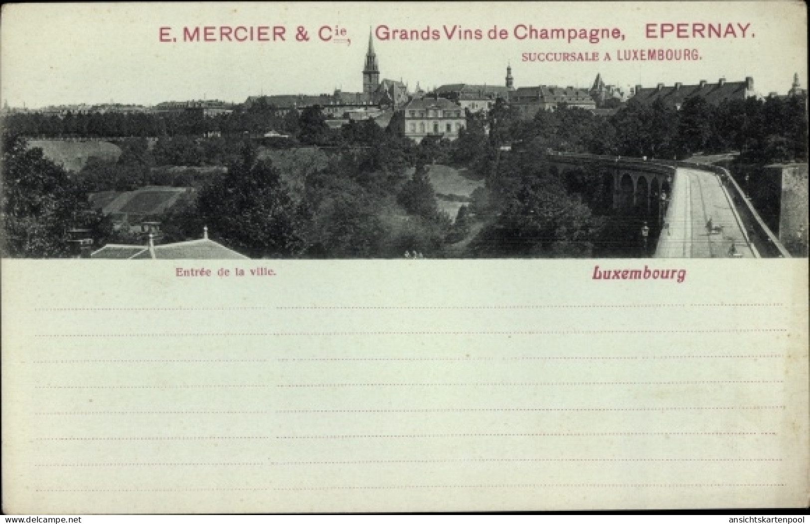 CPA Luxemburg Luxemburg, Eingang zur Stadt