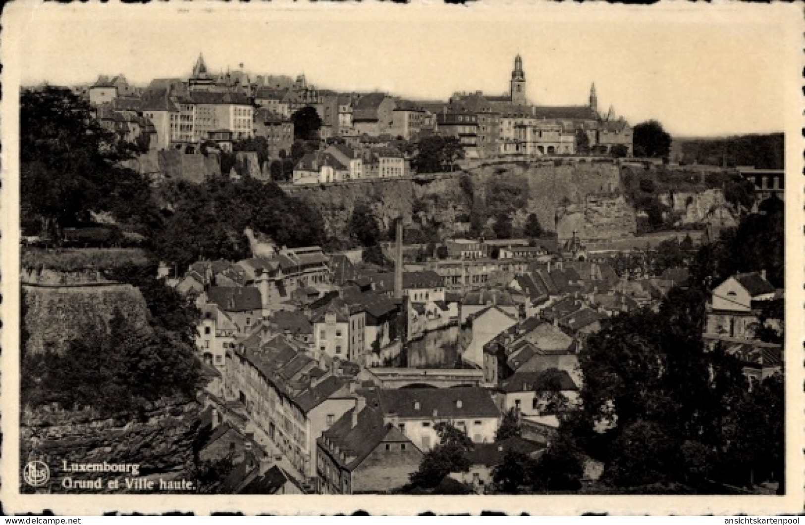 CPA Luxemburg Stadt, Luxembourg, Grund el Ville haute, Stadtansicht, Gebäude