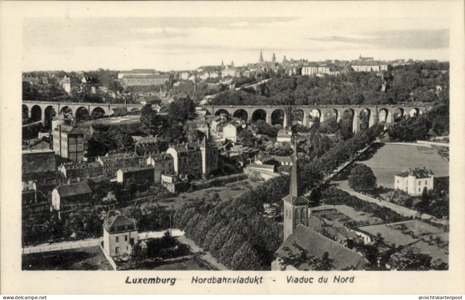 CPA Luxemburg Stadt, Nordbahnviadukt, Viaduc du Nord