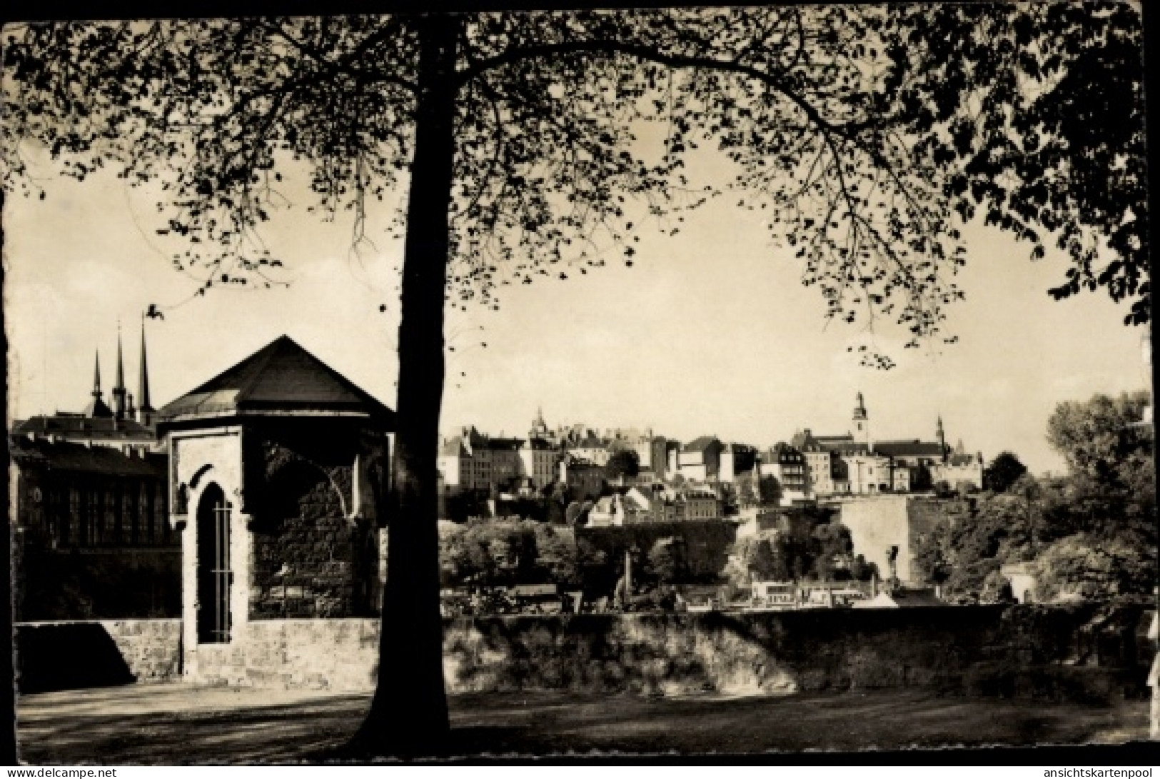 CPA Luxemburg, Teilansicht der Stadt