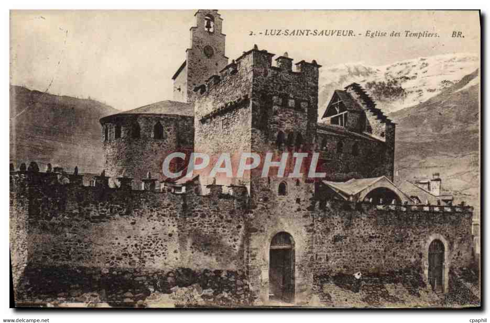 CPA Luz Saint Sauveur Eglise Des Templiers