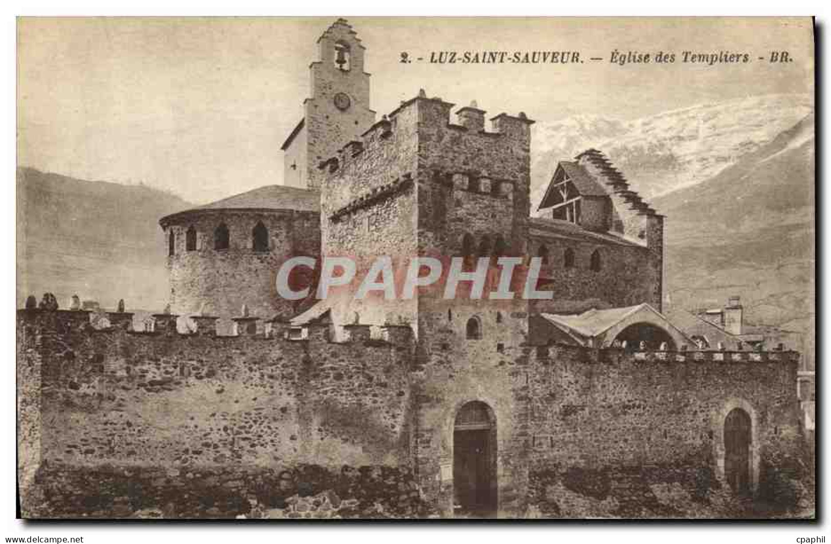 CPA Luz Saint Sauveur Eglise des Templiers