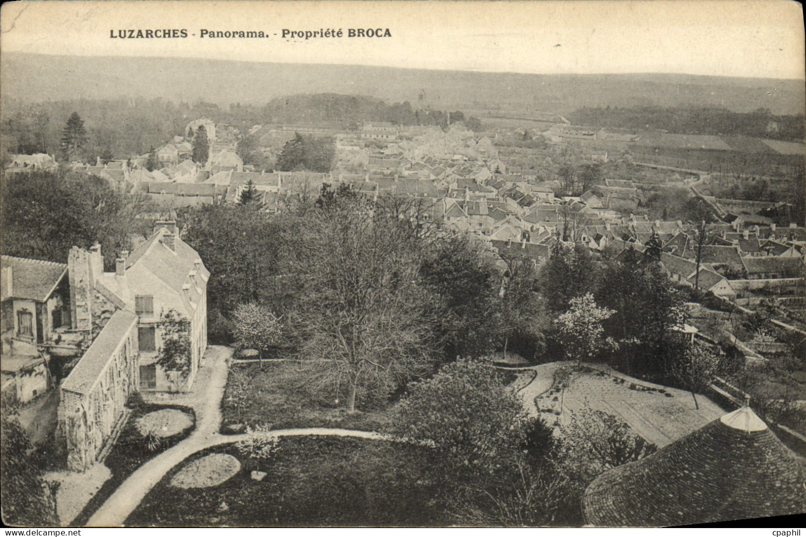 CPA Luzarches Panorama Propriete Broca