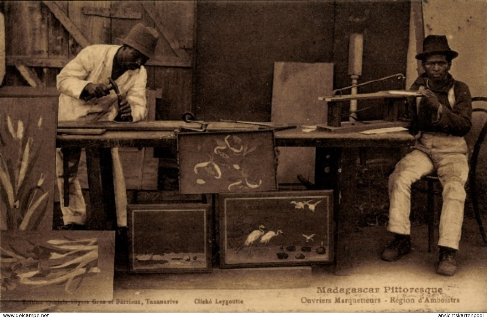 CPA Madagaskar, Ouvriers Marquetteurs