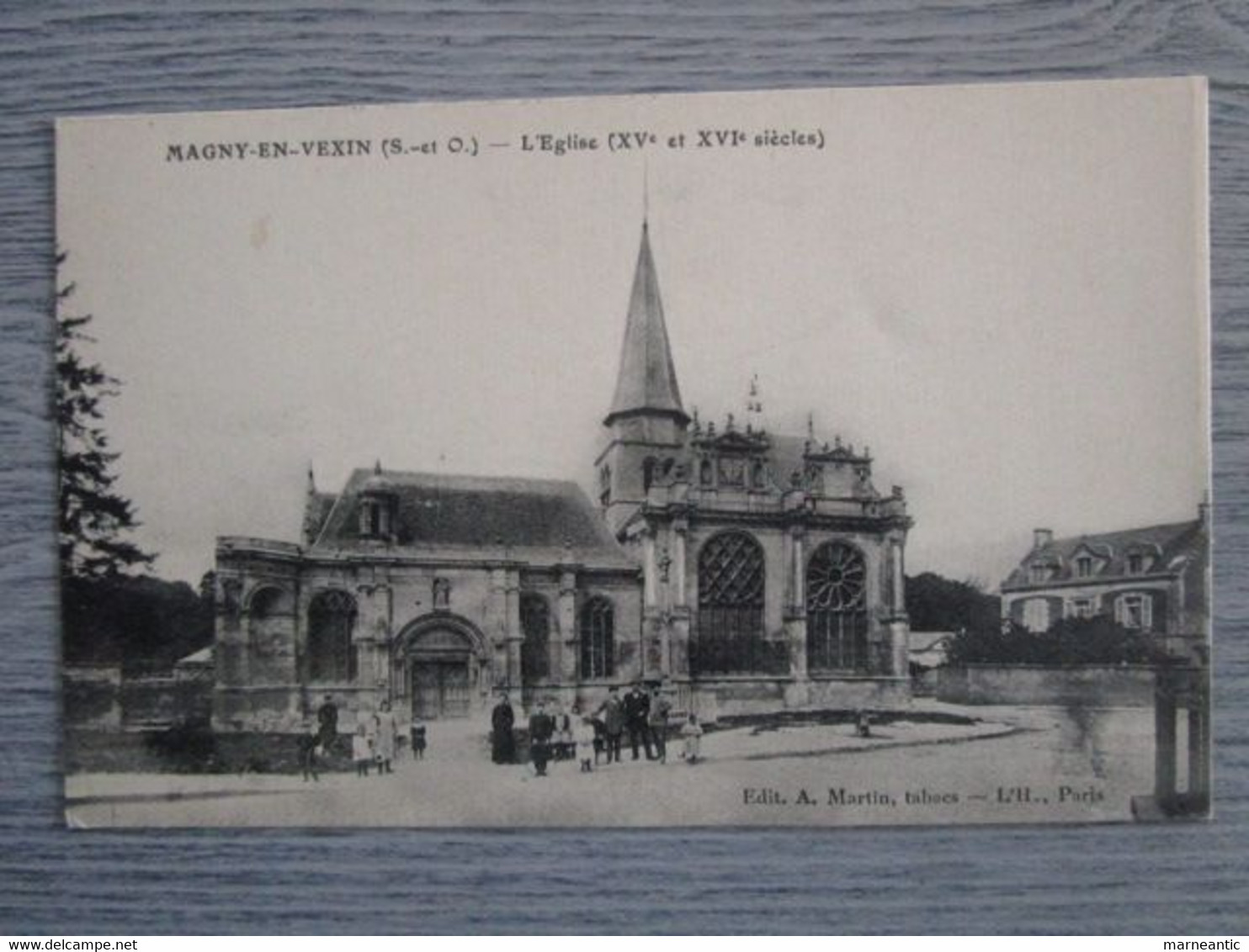 cpa Magny en vexin(95)l'église