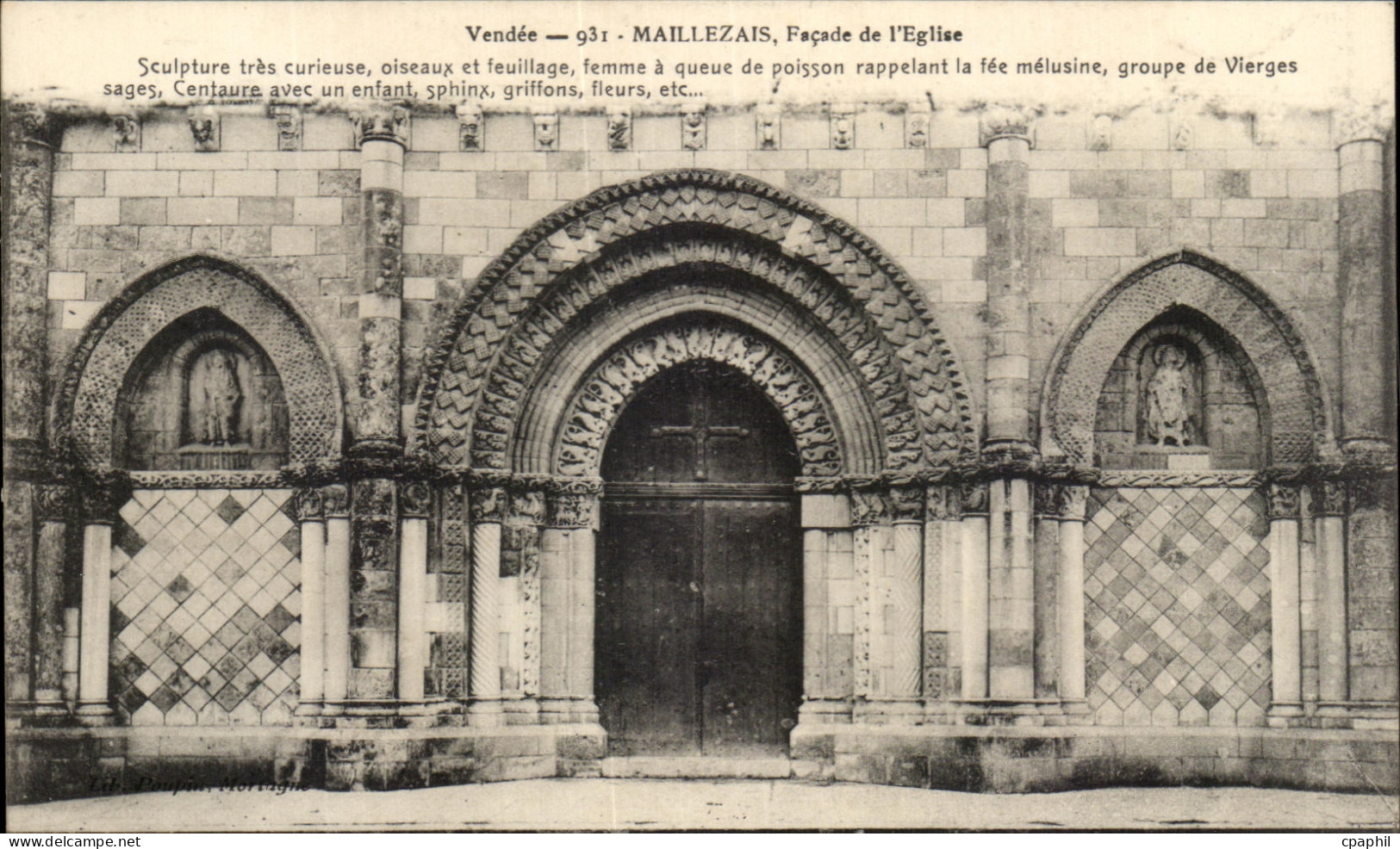 CPA Maillezais Facade de L'Eglise